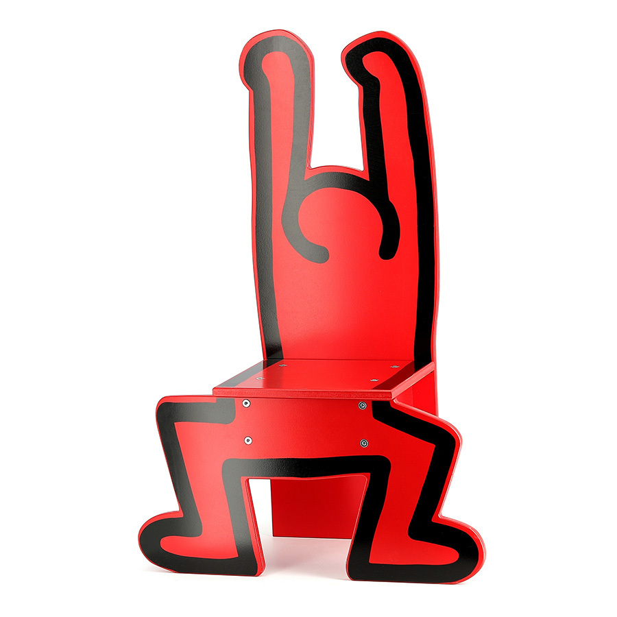 Chaise keith haring rouge