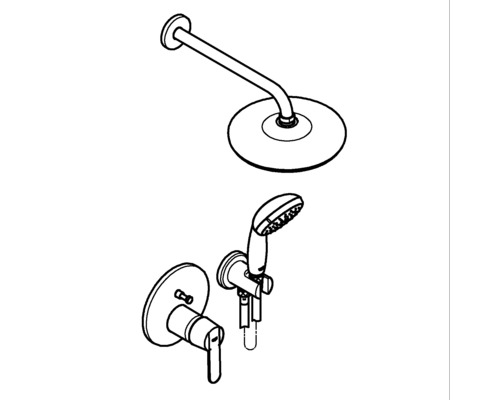 GROHE Inbouw Thermostatische Douche PRECISION TREND VITALIO START 210 chroom 34733002