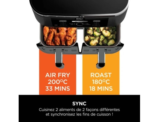 NINJA - Friteuse à air chaud Foodi Max DualZone 9,5L AF400EU