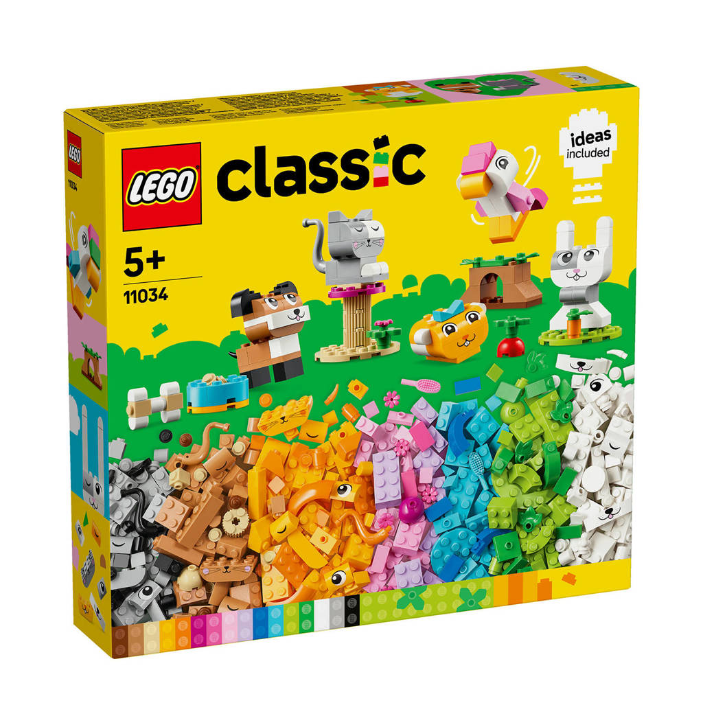 Een leuke set met veel mogelijkhedenCreatieve huisdieren Dieren Speelgoed met Bouwstenen 11034