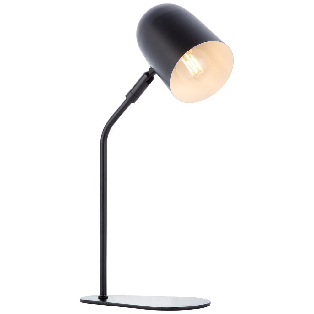 Tong tafellamp in matzwart E14
