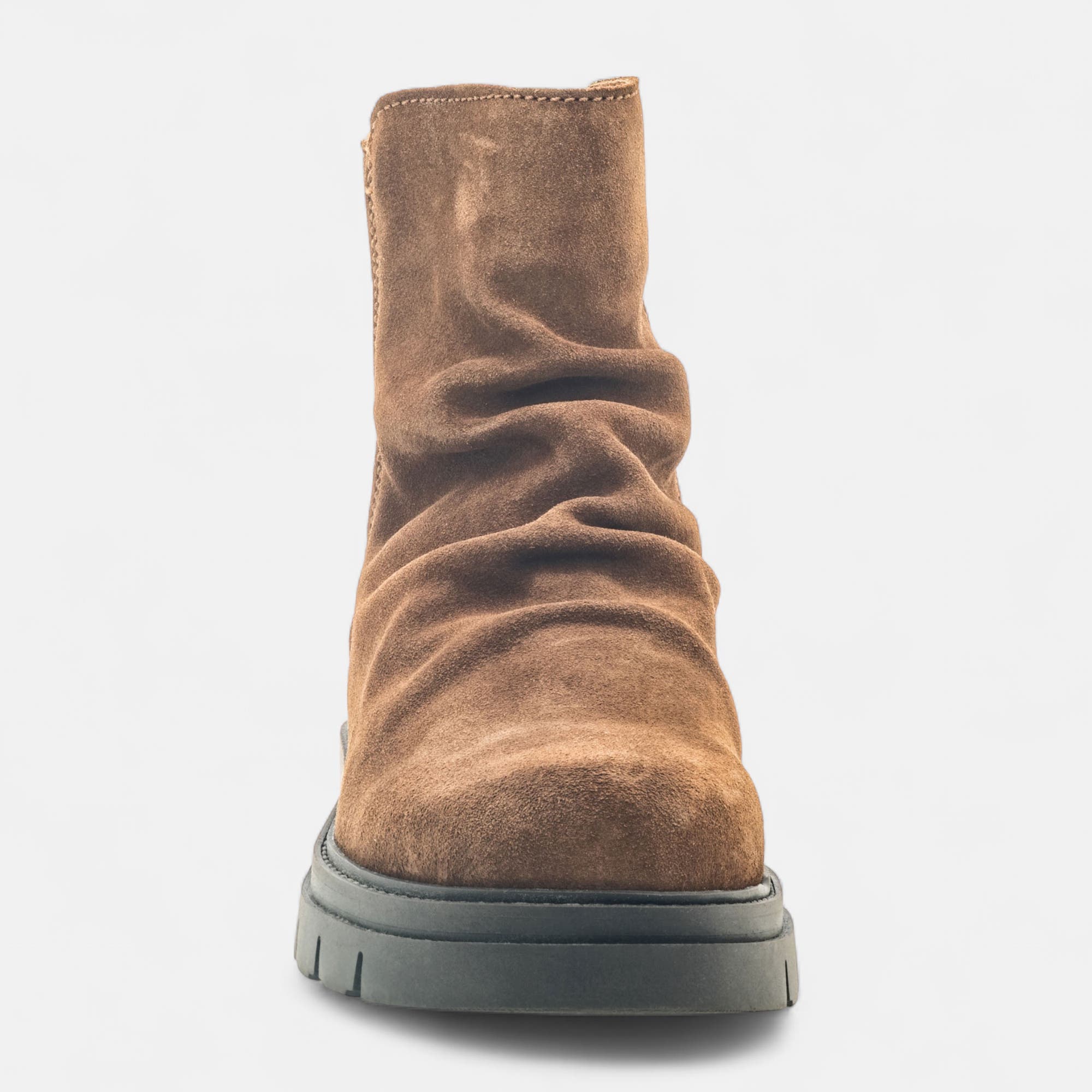 Boots Femme en cuir taupe