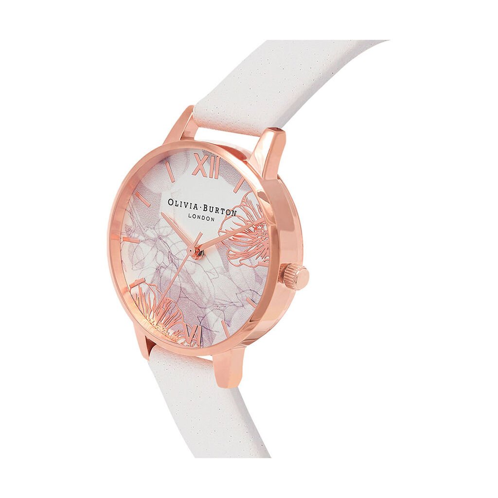 Montre Olivia Burton Abstract Florals Blanc