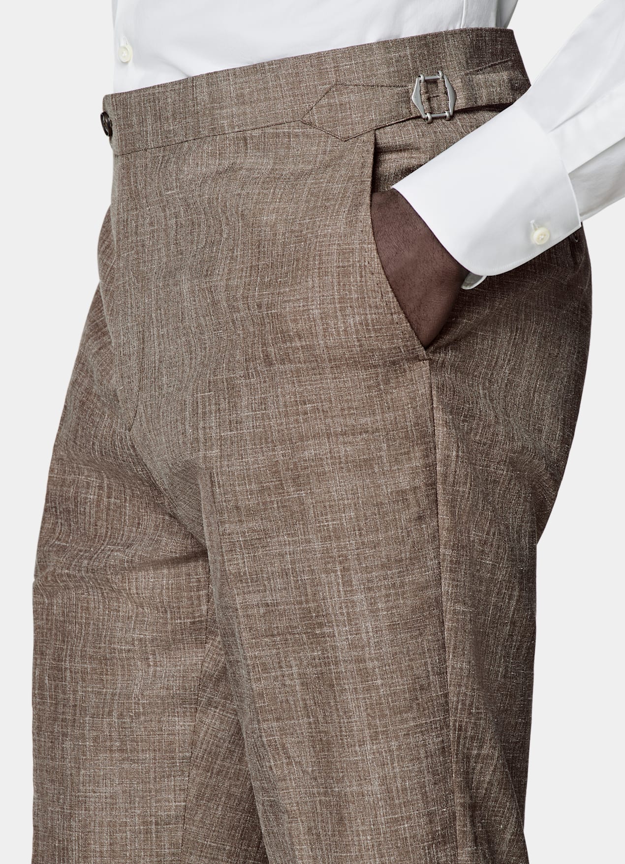 Costume Havana coupe Tailored marron moyen