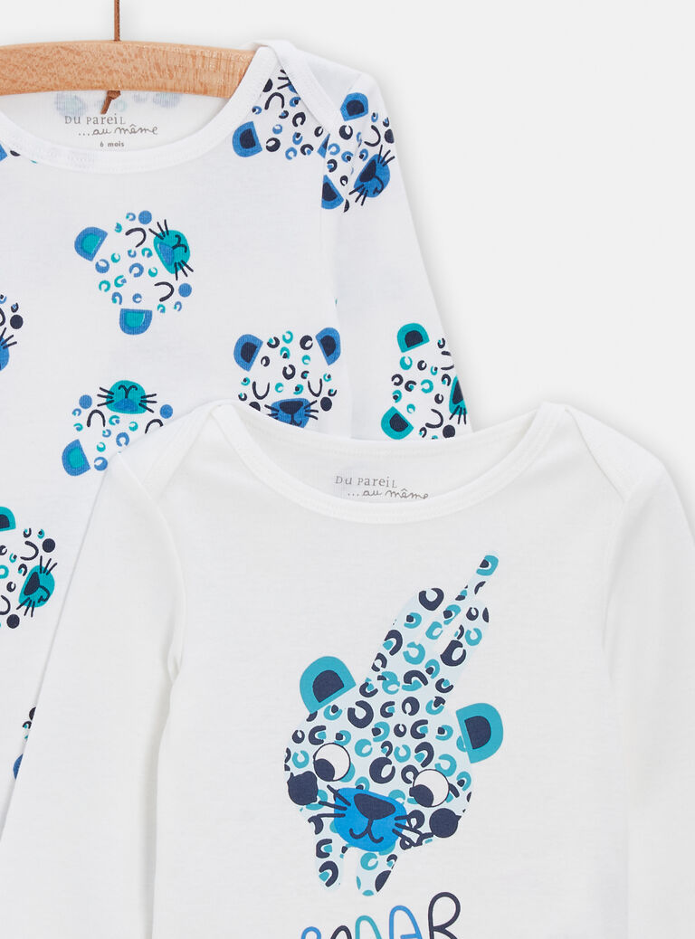 Lot de 2 body manches longues imprimés pour bébé garçon