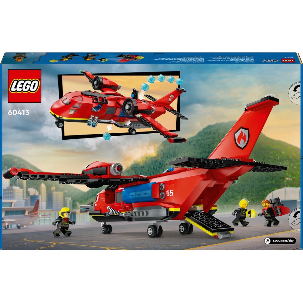 LEGO City 60413 Feuerwehr-Rettungsflugzeug Spielzeug für Kinder