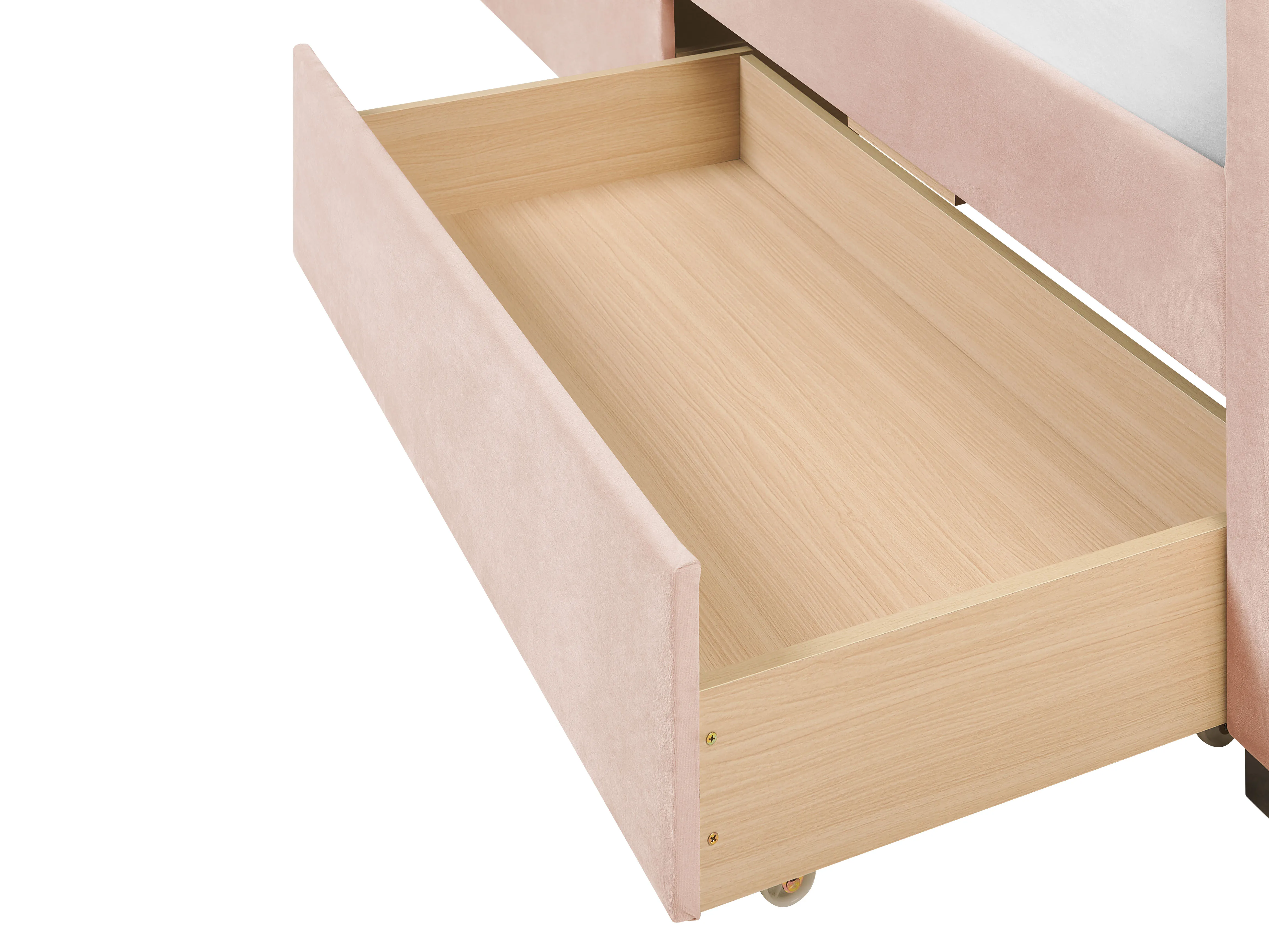 Bedbank met opbergruimte Fluweel MARRAY 90 x 200 cm Pastelroze