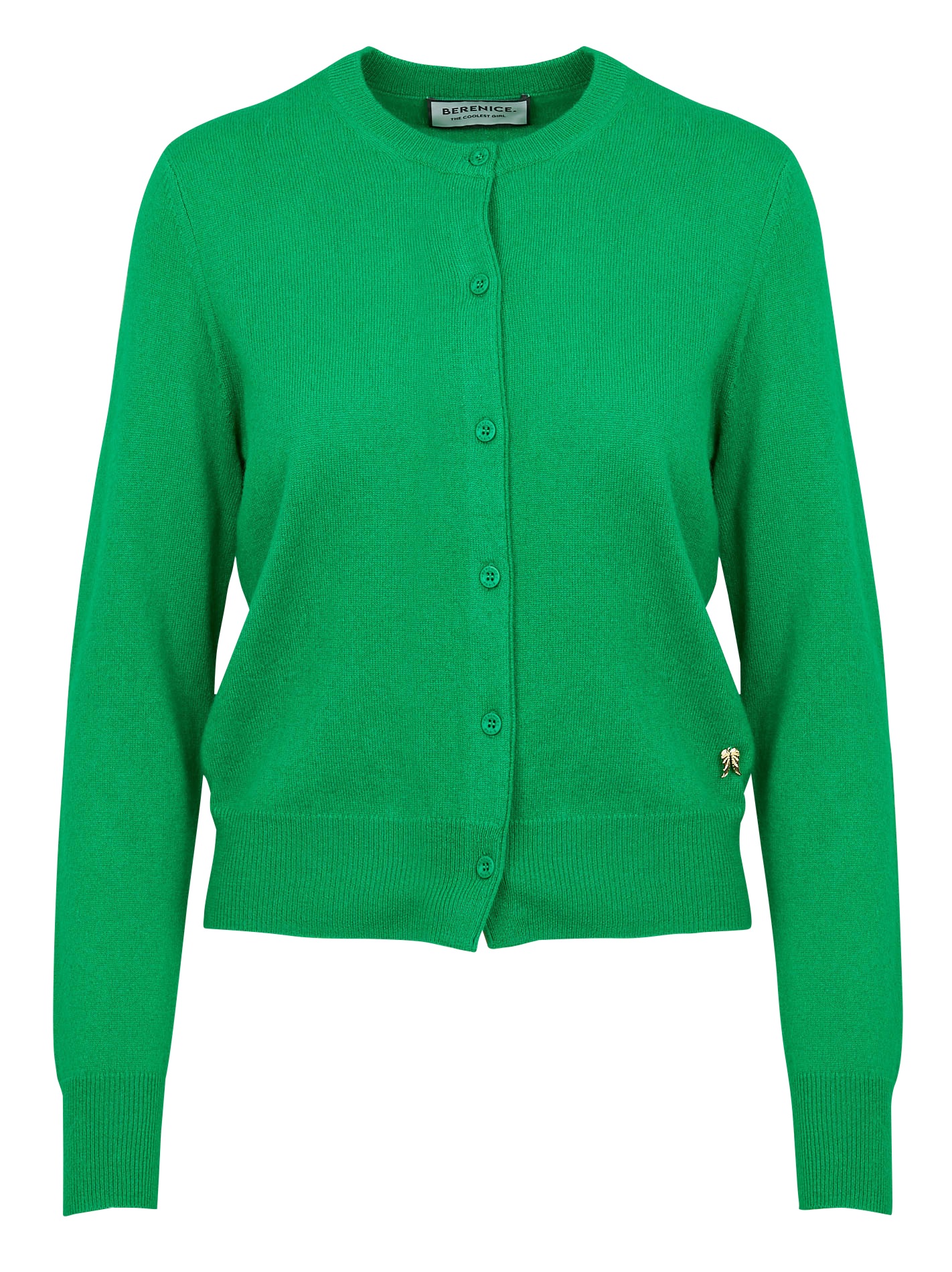 ATIGILET - Gilet col rond droit en cachemire | Vert