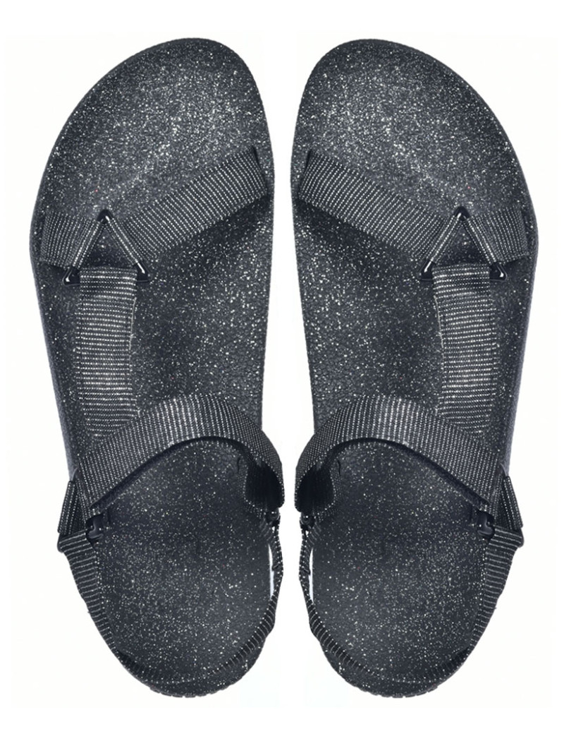 CACATOES SANDALES LANIÈRES FEMME MANAUS GLITTER BLACK