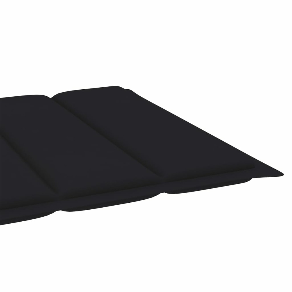 Transat chaise longue bain de soleil lit de jardin terrasse meuble d'extérieur avec table et coussin bois de teck solide 02_0