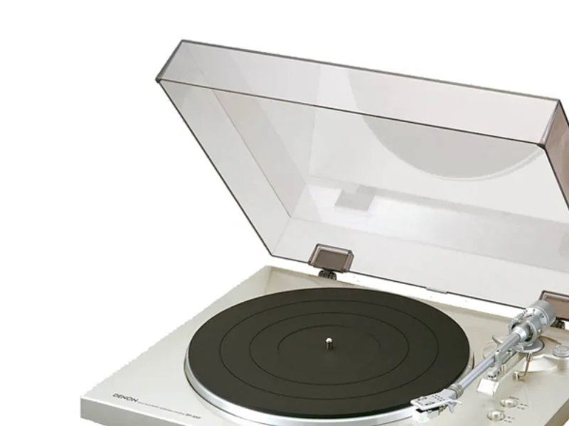Denon DP-300F, Bæltedrevet pladespiller, Sort, Sølv, 33 1/3,45 rpm, PHONO, 60 dB, 0,1%