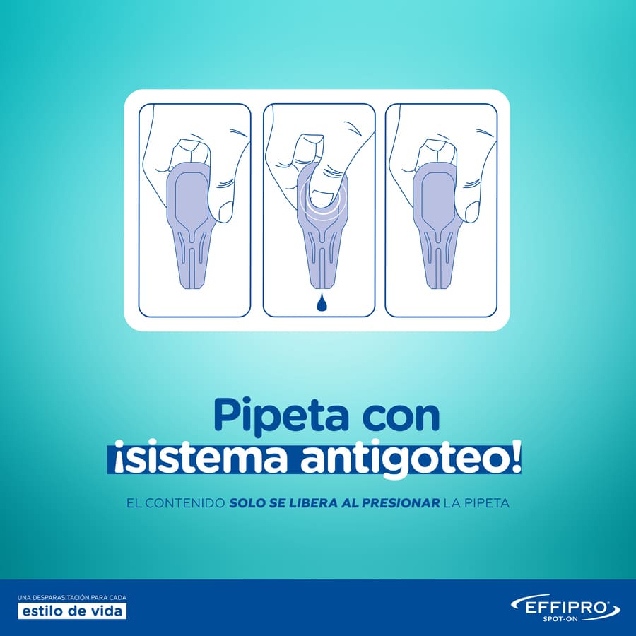 Pipetas antiparasitárias Effipro para cães de 40 a 60 kg