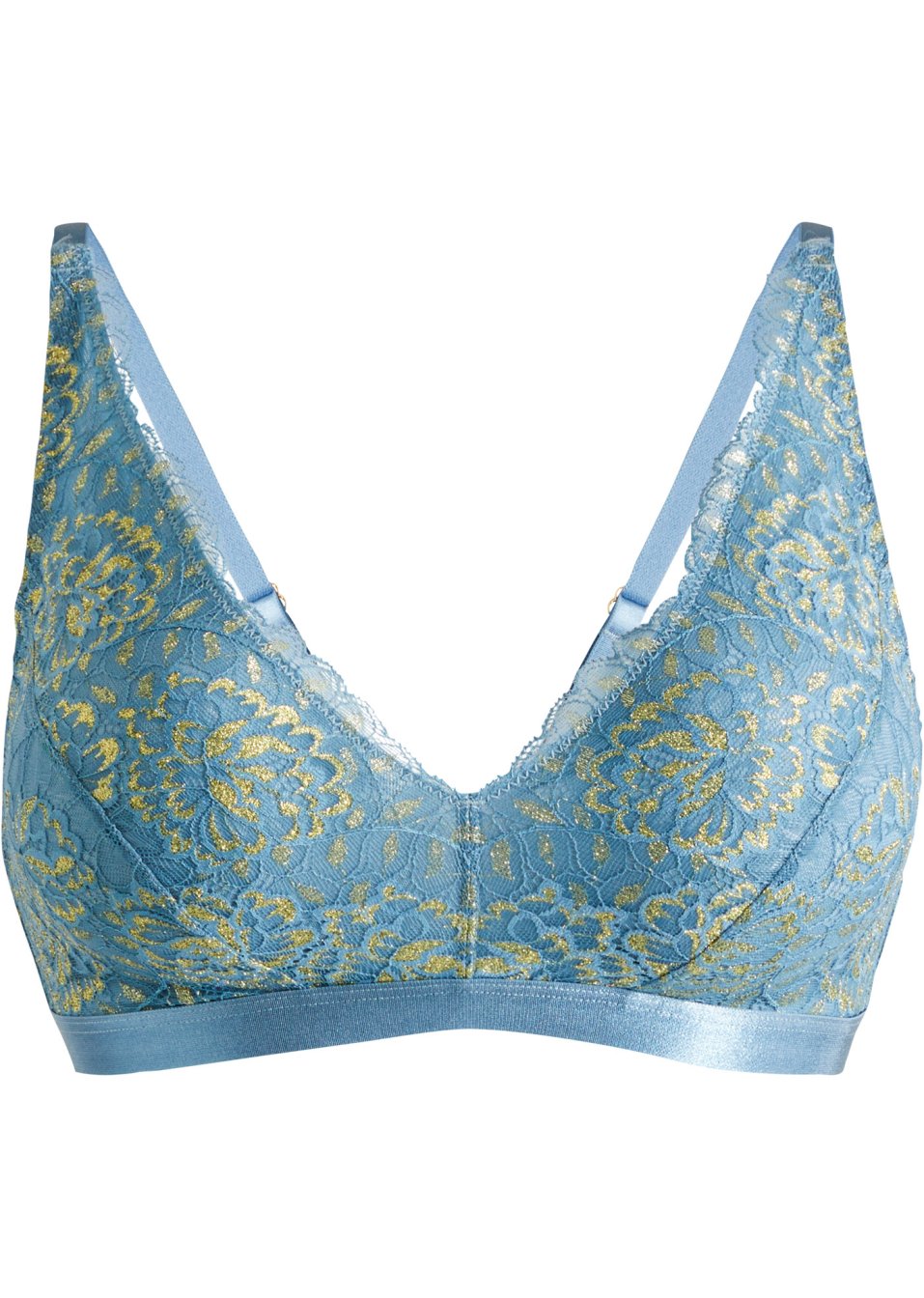 Soutien-gorge bralette sans armatures avec dentelle lurex