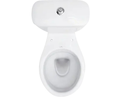 WC-combinatieset form&style NEGROS, diepspoeltoilet met rand, horizontale uitloop, glanzend wit met toiletzitting