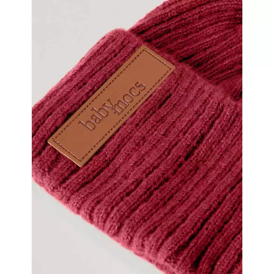 BabyMocs Mütze Vegan burgundy