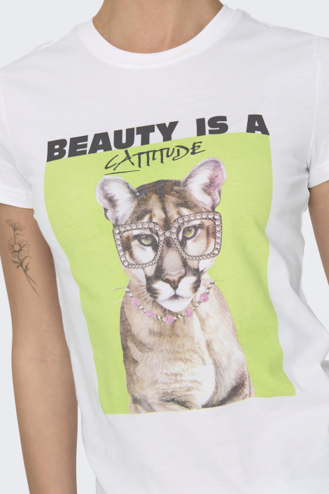 Only witte dames t-shirt