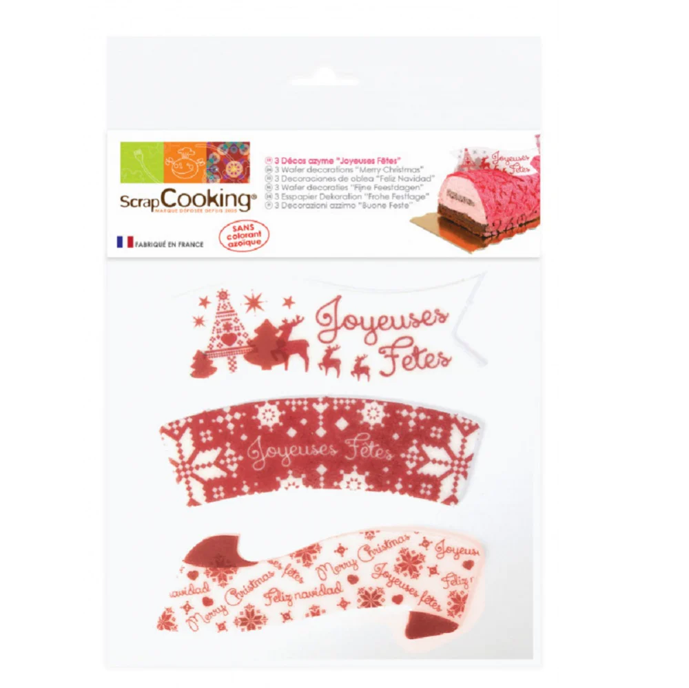 Décors azyme joyeuses fêtes Scrapcooking