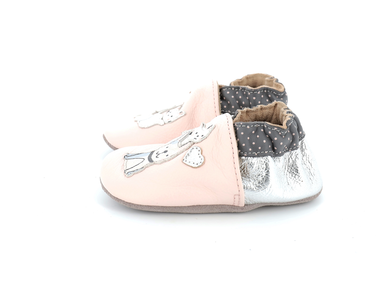 Robeez-CAT FRIENDS Cuir Rose Pâle