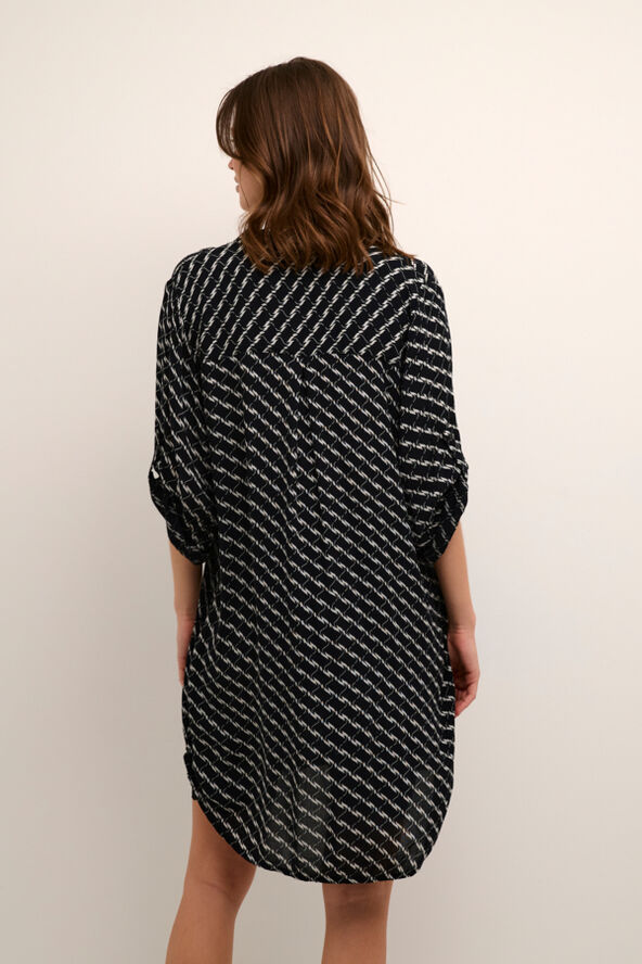 Kaffe KAmarita Amber Dress Black/chalk graphic print