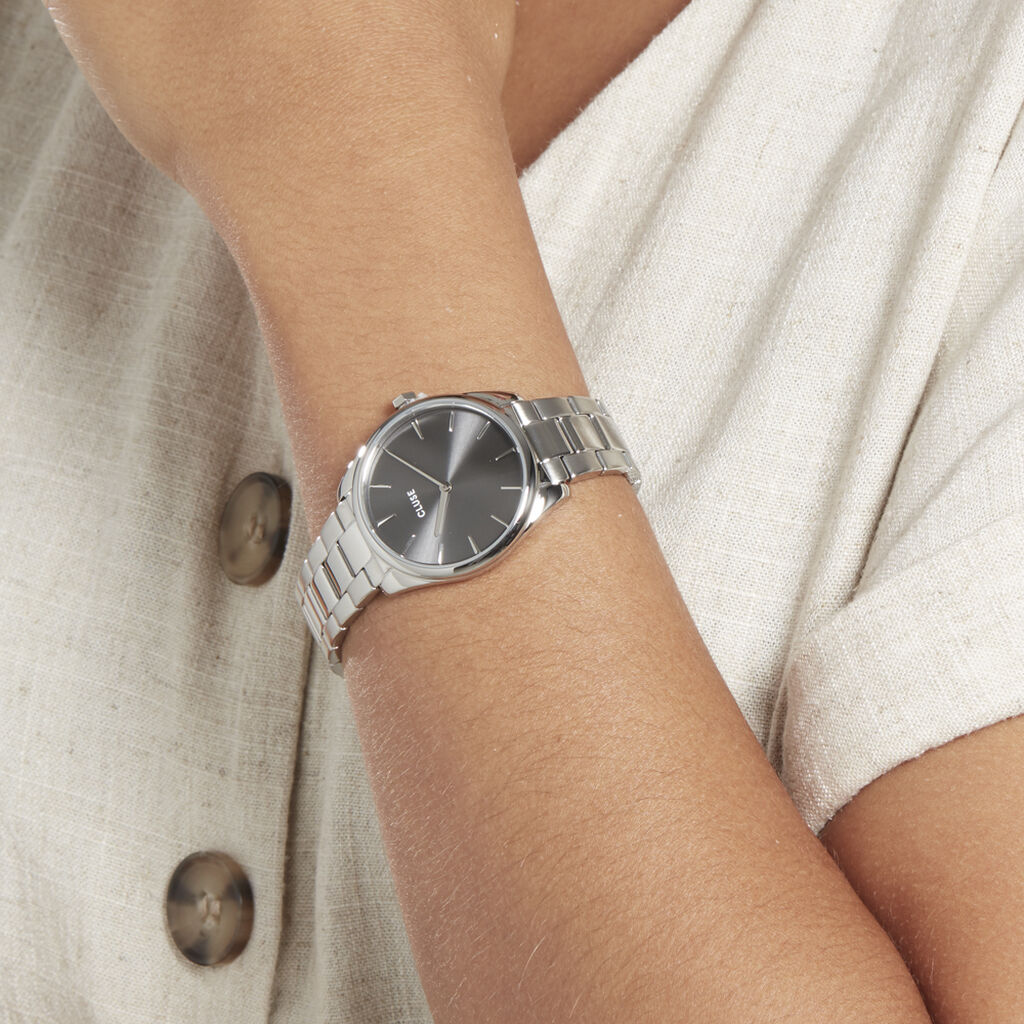 Montre Cluse Feroce Petite Acier Blanc