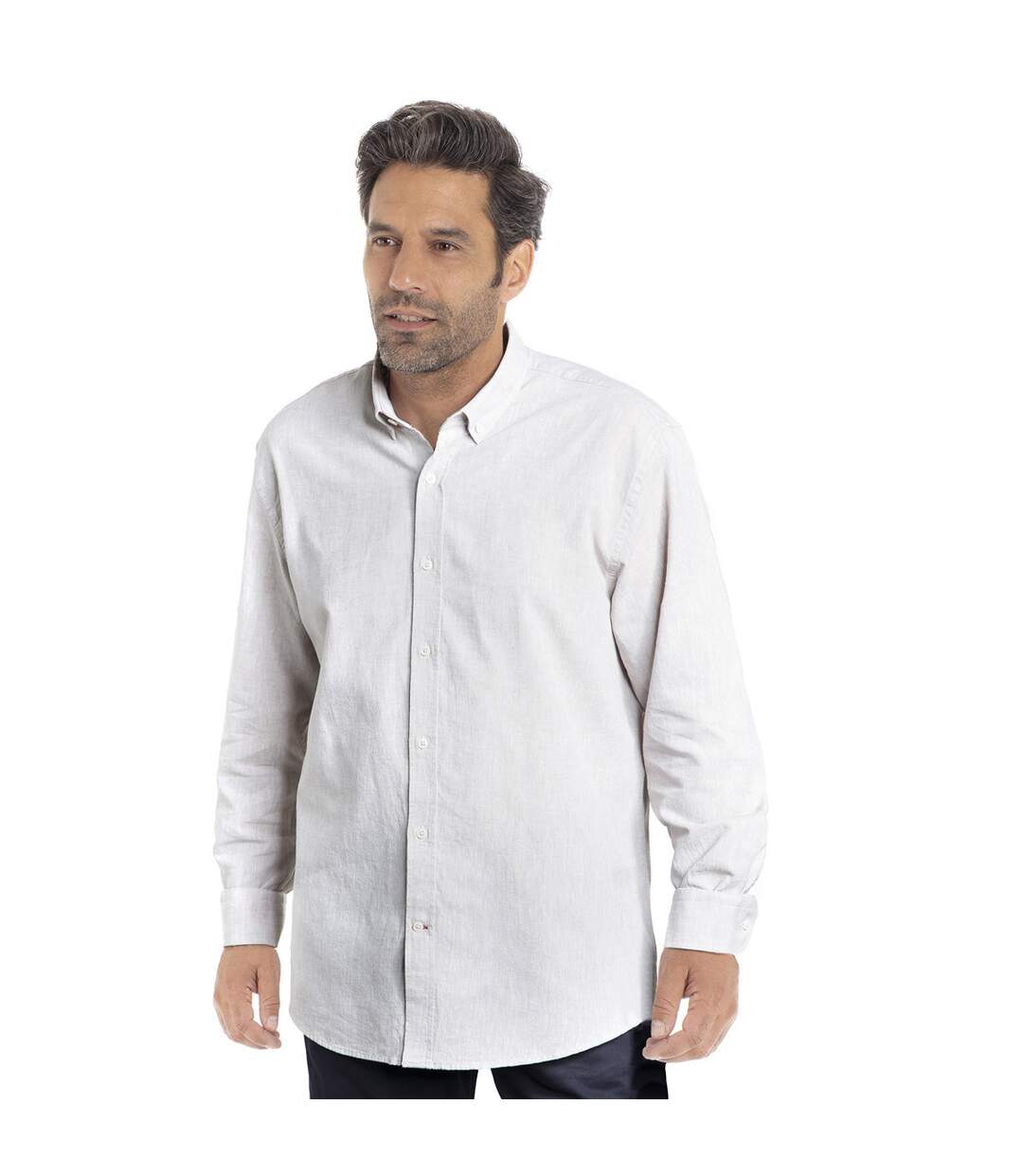 Chemise manches longues col boutonné lin CLIN