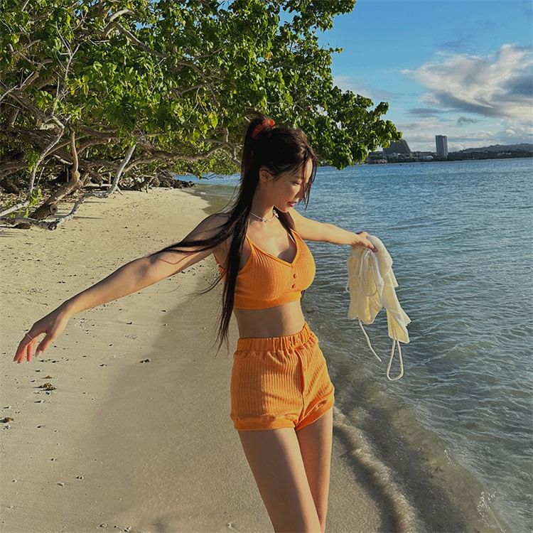 Oceanid - Set: Effen tankinitop + zwemshort