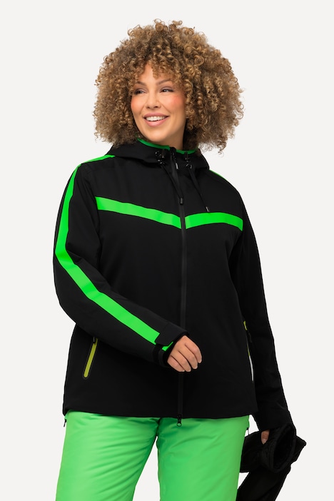 Performancejacke, Stretch, wasserdicht, 2-Wege-Zipper, Klettriegel