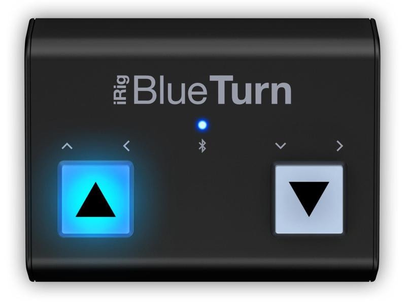 IK Multimedia Fusscontroller Tablet Page Turner Bundle Bluetooth Controller mit Halterung für Tablets