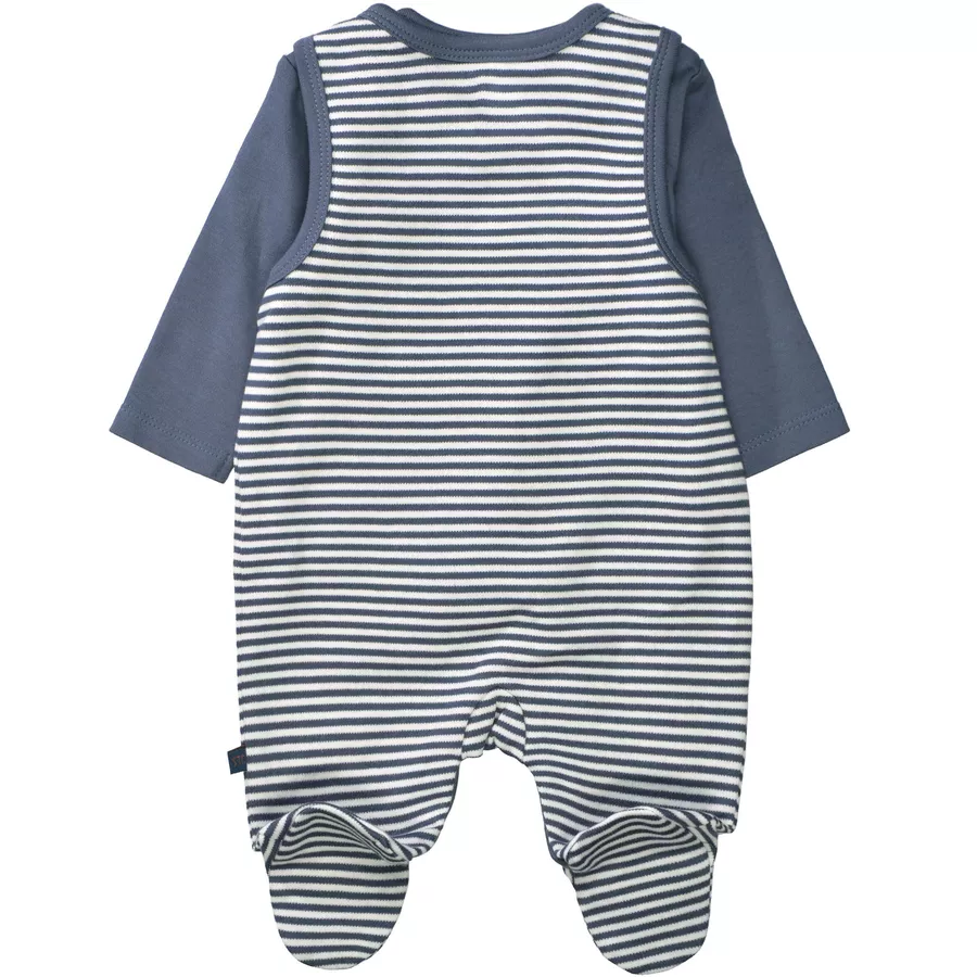 STACCATO Strampler+Shirt night blue gestreift