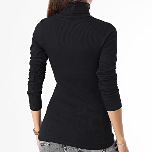 Tee Shirt Col Roulé Manches Longues Femme JJXX Fan Noir