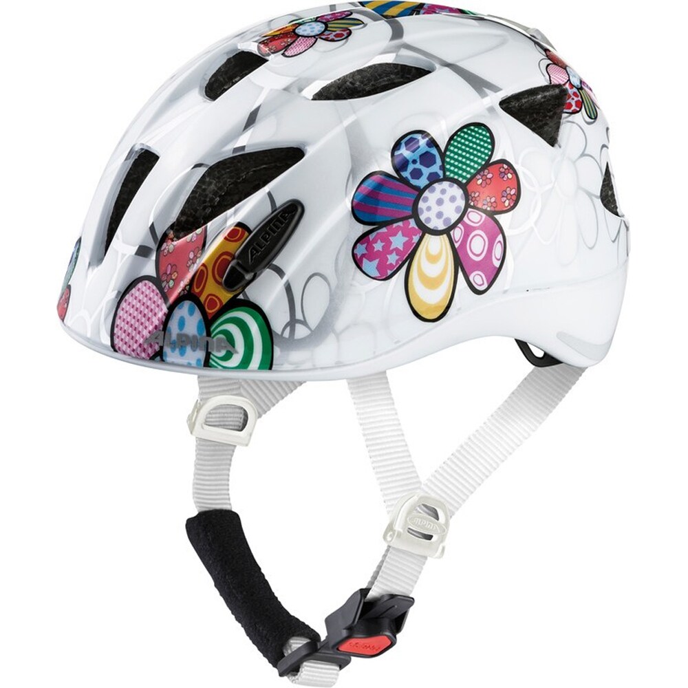 Alpina Kinder-HelmXimo Flash white flower