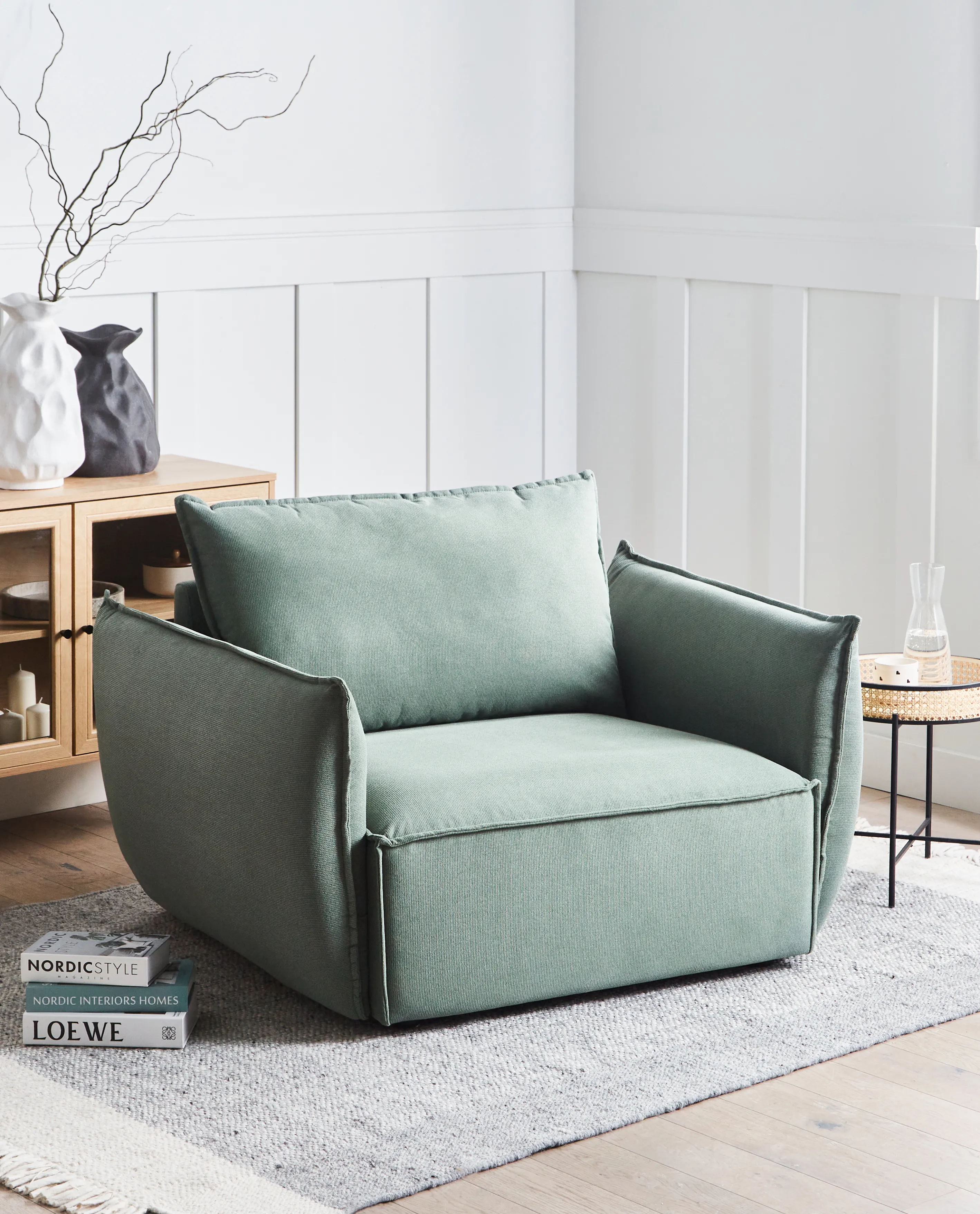 Fauteuil KUNES Stof Lichtgroen