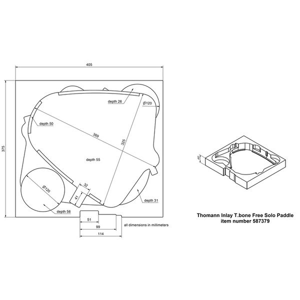 Thomann Inlay T.bone FreeSolo Paddle
