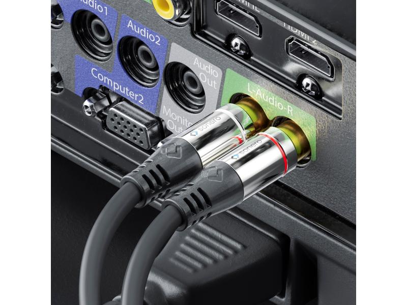 sonero Audio-Kabel Cinch - Cinch 10 m Subwoofer Stereo / Mono Cinch Audio Y-Kabel