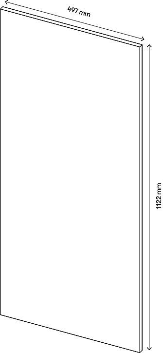 Porte battante blanche GoodHome Atomia H. 112,2 x L. 49,7 cm