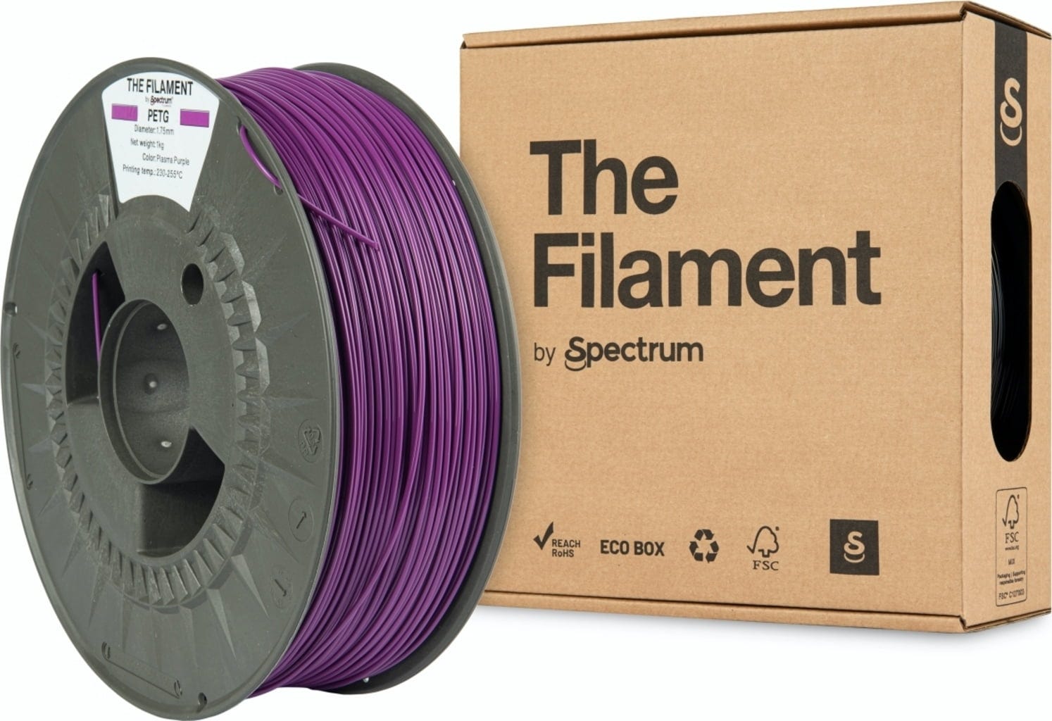 The Filament  PETG Plasma Purple, 1,75 mm / 1000 g    Erschwingliches PETG in Plasma Purple