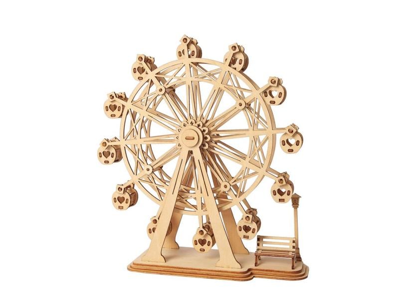 RoboTime Bausatz Riesenrad Riesenrad 3D Puzzle aus Holz