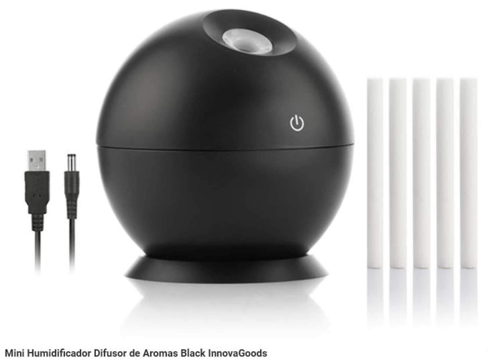 Umidificador e Difusor de Aromas Mini InnovaGoods Preto (1 unidade)