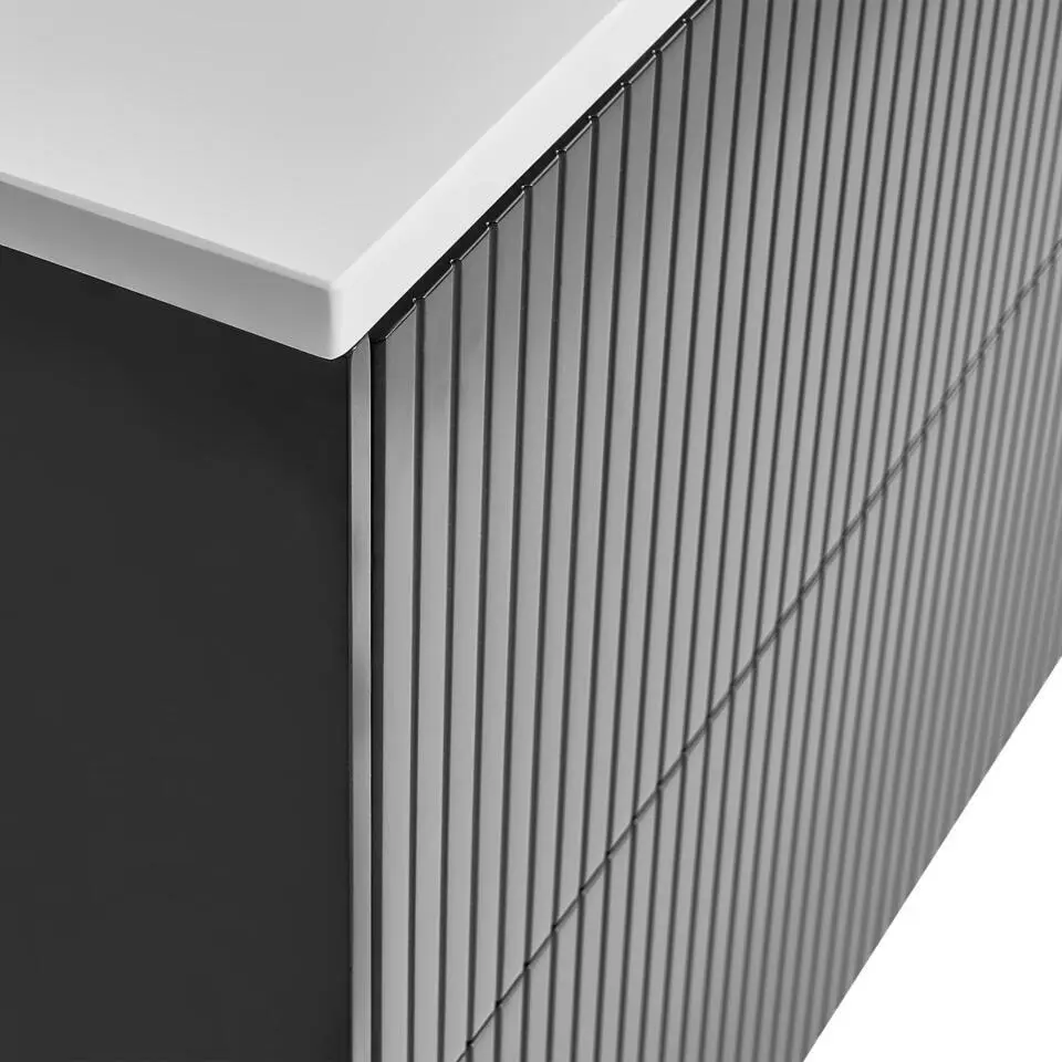 QUINTELA - Badkamermeubel - Zwart - 80 x 52 cm - MDF