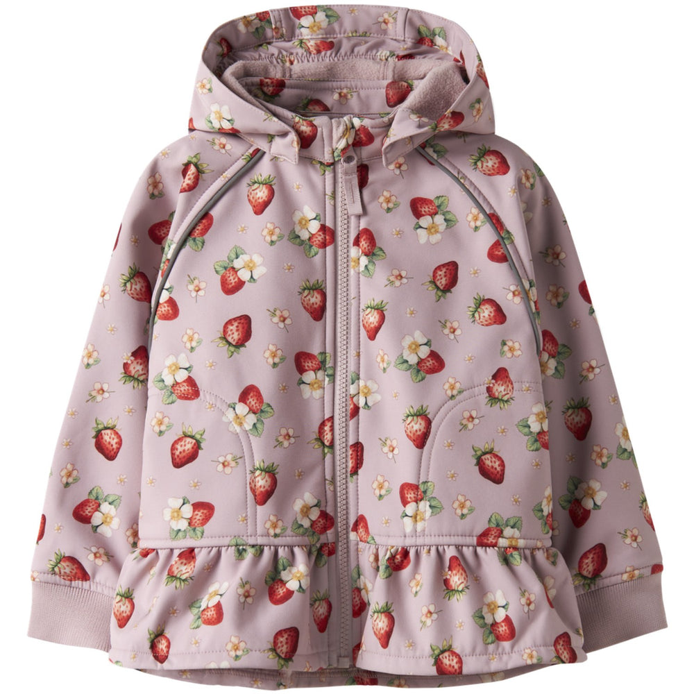 Køb Name It Keepsake Lilac Strawberry Nmfalfa08 Softshell Jakke Peblum Fo