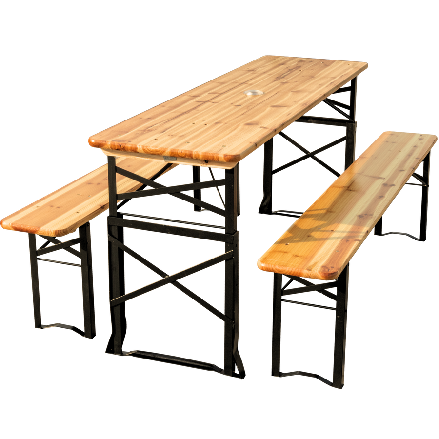holz4home Biertuinset, meerdelig & opvouwbaar, inclusief muurbevestiging, in hoogte verstelbaar