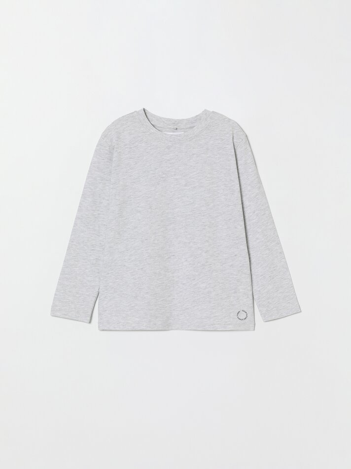 Pacote com 4 camisetas lisas de manga comprida - Brancas