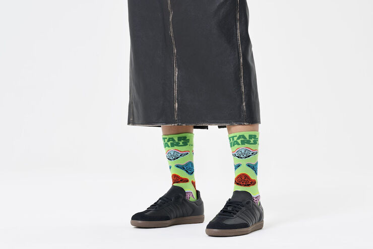 Happy Socks Star Wars™ Yoda Sock Light green