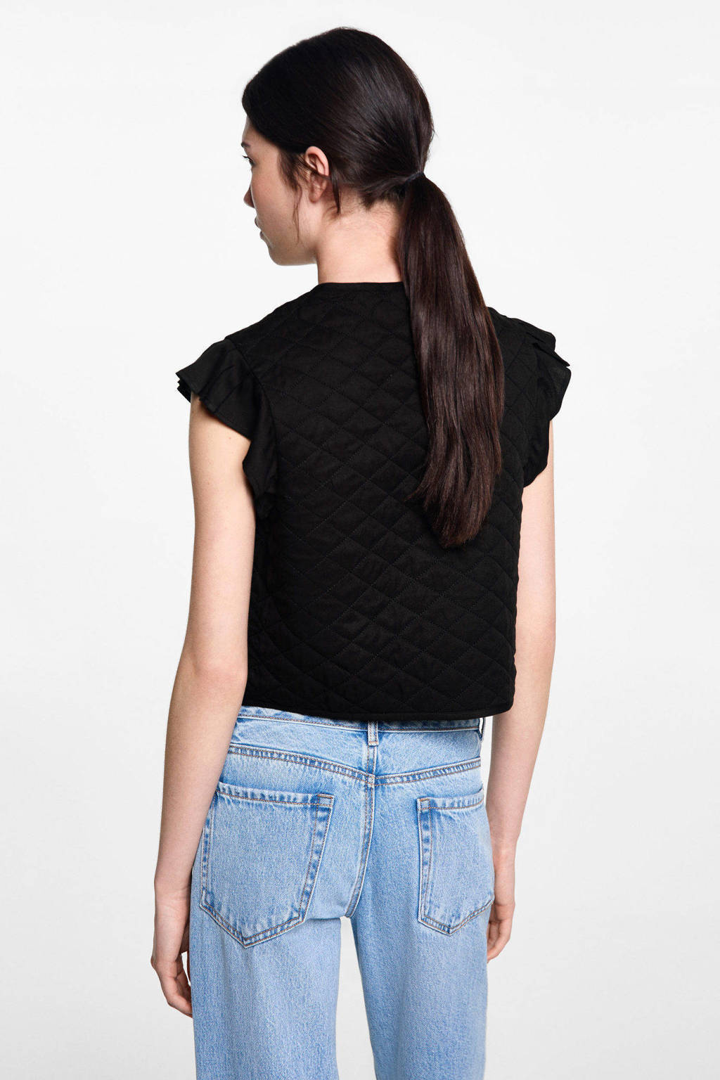 MANGO TEEN gilet zwart
