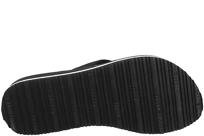 TOMMY HILFIGER - IM TH CHAINPRINT MIDWEDGE SANDAL BLACK