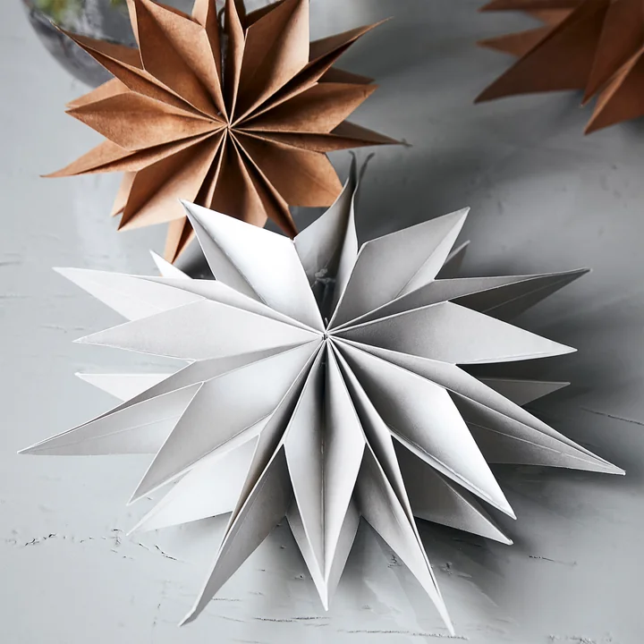 House Doctor - Capella Papier Weihnachtsstern, Ø 30 cm, natur