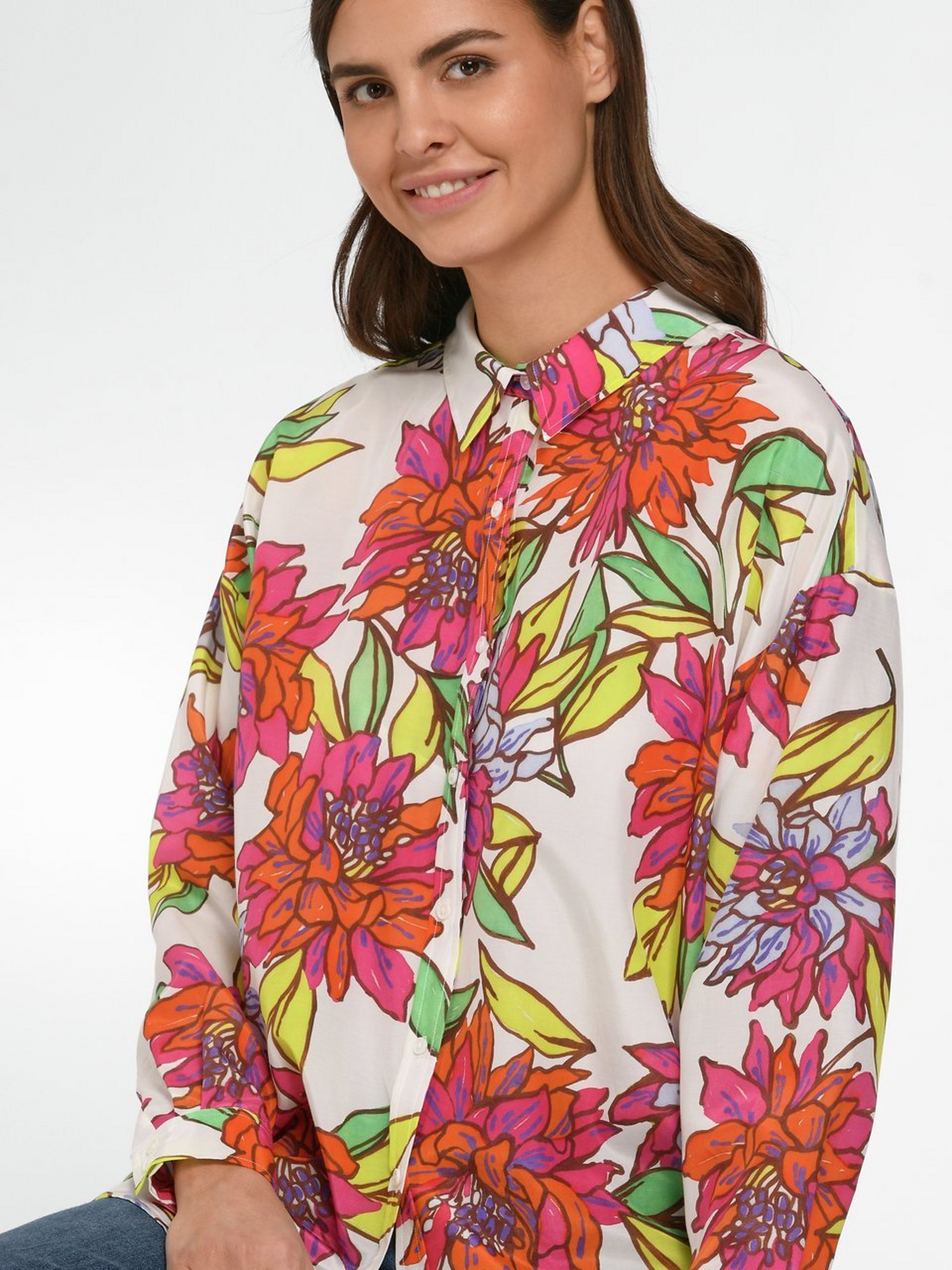 Long-Bluse im Oversized-Style