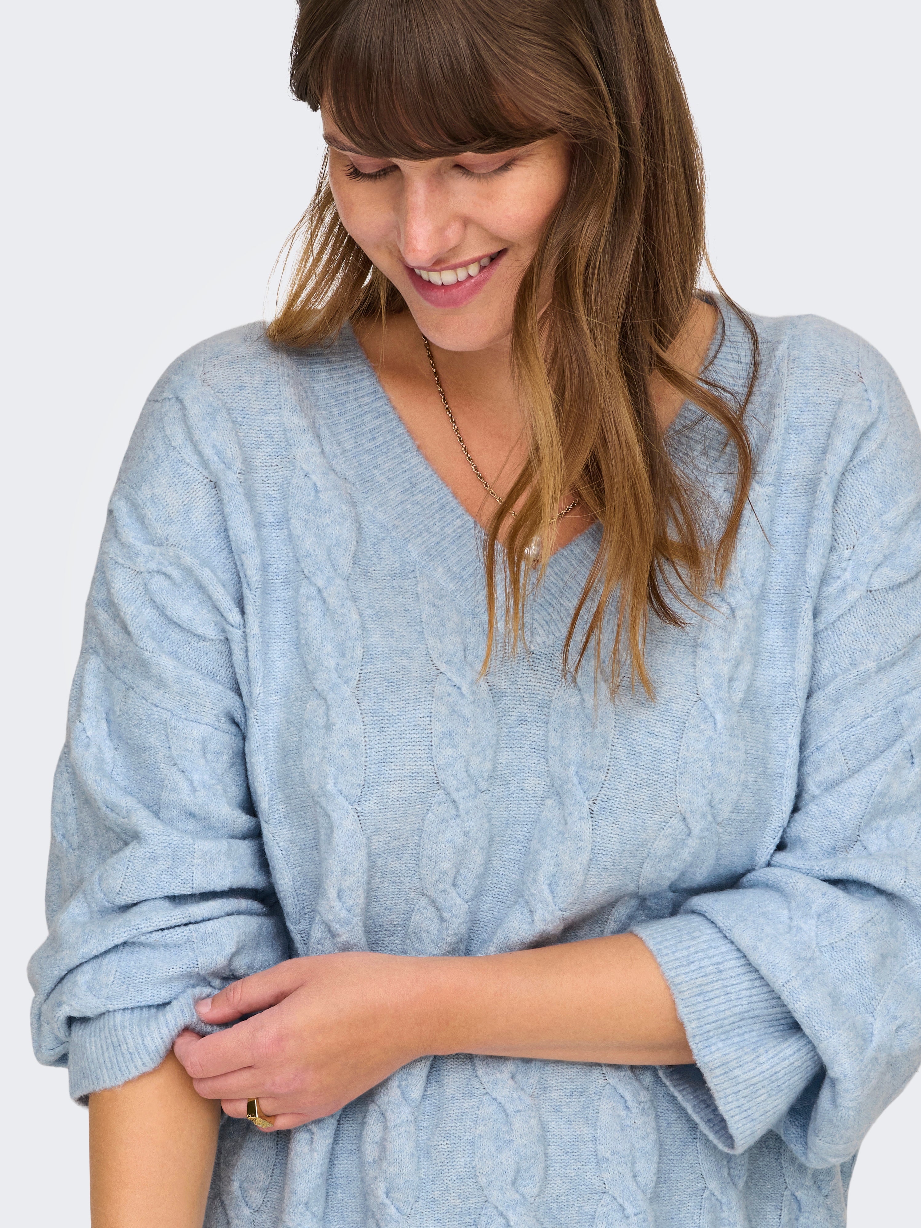 CARJEANETT Strickpullover Cashmere Blue
