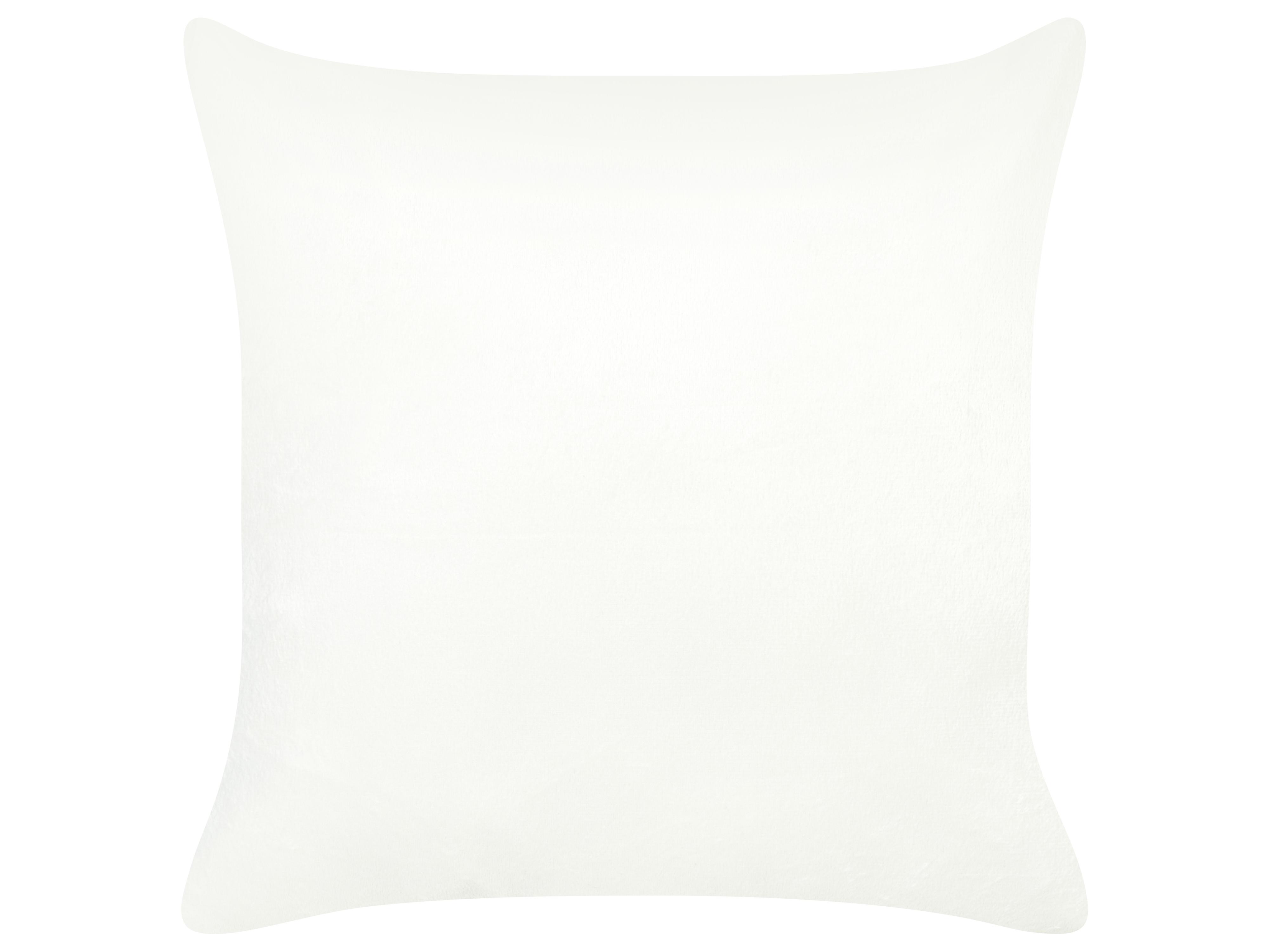 Set van 2 sierkussens KASRA Nepbont 45 x 45 cm Beige abstract patroon