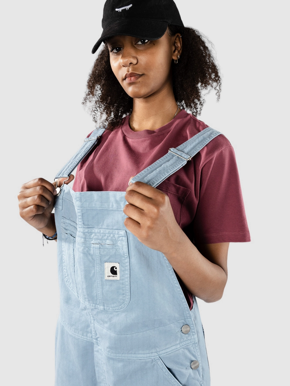Carhartt WIP Norris Bib Overall Denim Dungarees misty sky garment dyed